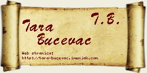 Tara Bučevac vizit kartica